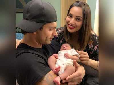 Karan Singh Grover and Bipasha Basu's adorable picture with Vivan Bhatena's newborn baby