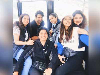 'Saaho': Prabhas and Shraddha Kapoor are all-smiles for the pictures as they shoot the film at a beautiful location