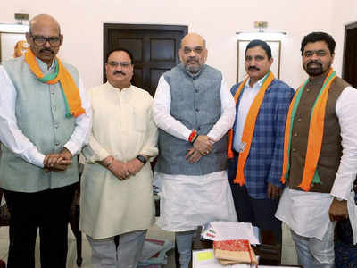 TDP jolted as 4 of 6 MPs in Rajya Sabha join BJP