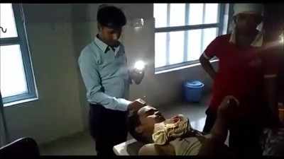 Watch: Doctor stitches wounds under mobile torch lights in Etawah