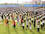 Jaipurites perform asanas to mark International Yoga Day