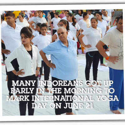 A glimpse at yoga day celebrations
