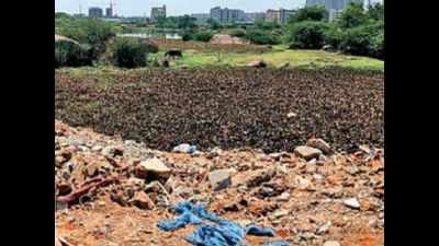 Hyderabad: Mud, debris leave Kamuni cheruvu parched