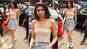 Khushi Kapoor keeps it effortlessly chic in a tube top and denim skirt