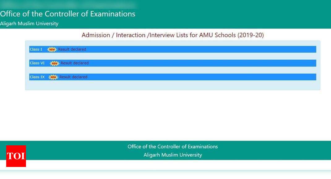 AMU Results 2019 Released For Admission Test At Amu.ac.in, Check Here ...