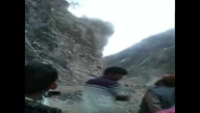 Landslide disrupts traffic in Kinnaur district of Himachal Pradesh