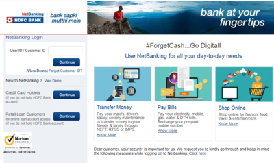 HDFC Internet Banking