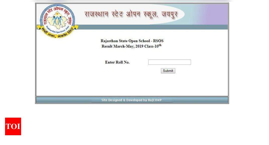 RSOS class 10 result 2019 declared at rsosapp.rajasthan.gov.in, check ...