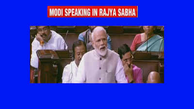 Prime Minister Narendra Modi addresses Rajya Sabha