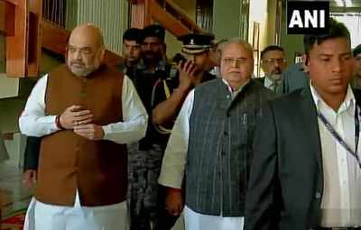 Amit Shah reviews security situation in Kashmir; meets family of cop killed in Anantnag terror attack