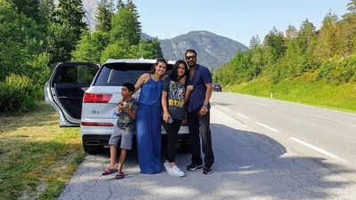 Kajol, Ajay Devgn and kids enjoy countryside road trip
