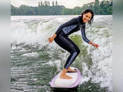 Lisa Haydon goes on surfing; shares pictures on her Instagram