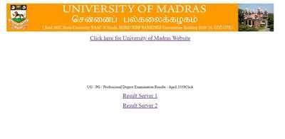 Madras University result 2019 released for UG & PG exams at unom.ac.in ...