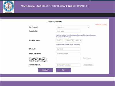 AIIMS Raipur invites application for 200 Nursing Posts, apply @aiimsraipur.edu.in