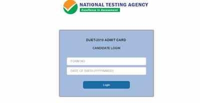 DUET 2019 admit card released at nta.ac.in, download here