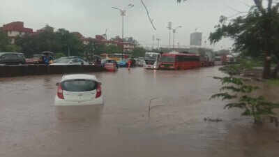 Massive waterlogging in Mumbai, suburbs due to heavy downpour since last night
