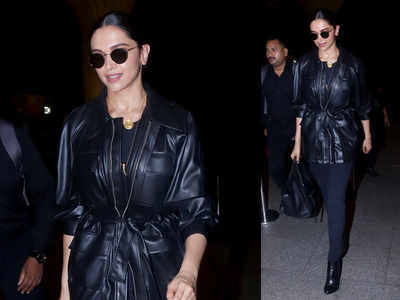 Deepika Padukone just showed us how the faux leather jacket is fabulous ...