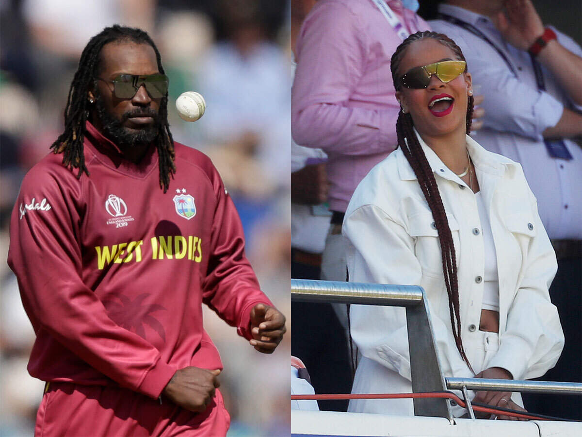 Watch Caribbean Royalty Rihanna And Chris Gayle Meet At The World Cup Cricket News Times Of India