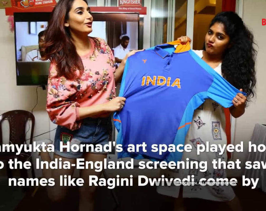
Sandalwood celebrities get together to watch the India-England match
