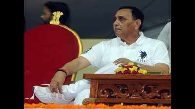 Gujarat CM watches Jagannath Rathyatra from his command control wall