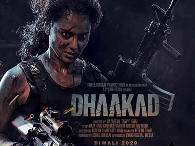 Dhaakad Kangana Ranaut goes all guns blazing in the new poster