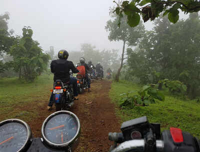 With slush, streams and difficult terrain... 
Off-roading trails are trending among Indore's bikers