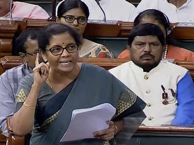 Spoke like teacher to class of students,' says Sitharaman in her reply on Budget - Times of India