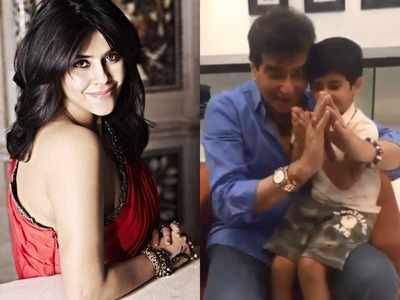 Ekta Kapoor shares an adorable video of dad Jeetendra with her nephew Laksshya asking her to return home soon