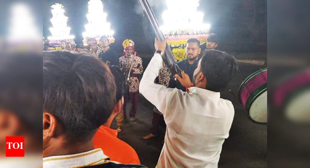 Agra: Viral video shows BJP youth leader flashing gun at wedding | Agra ...