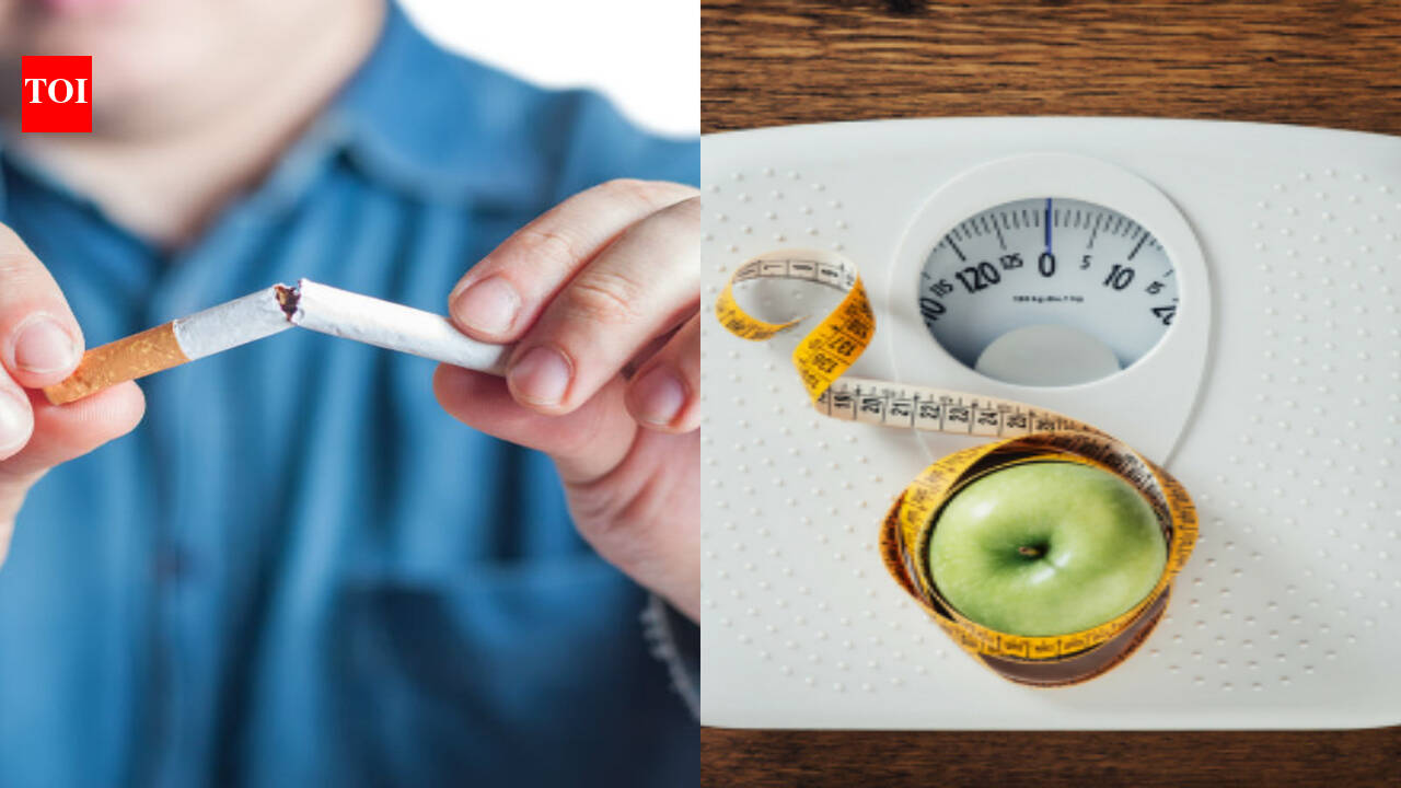 What happens to your body weight when you quit smoking