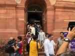 Pictures of Swachhta Abhiyan at the Parliament organised by the Lok Sabha speaker, Om Birla...