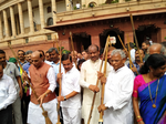 Pictures of Swachhta Abhiyan at the Parliament organised by the Lok Sabha speaker, Om Birla...