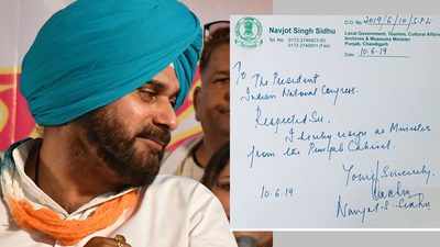 Navjot Singh Sidhu quits Punjab Cabinet, posts June 10 letter addressed to Rahul Gandhi on Twitter