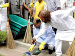 Pictures of Swachhta Abhiyan at the Parliament organised by the Lok Sabha speaker, Om Birla...