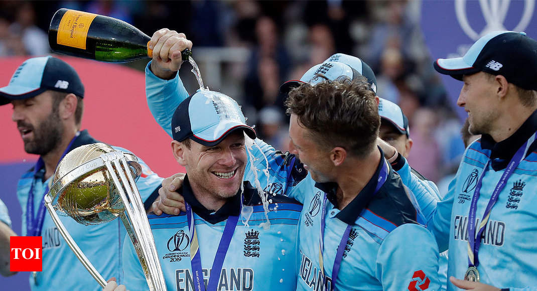 England Vs New Zealand World Cup Final England Beat New Zealand To Win First World Cup Title After Super Over Thriller Cricket News Times Of India