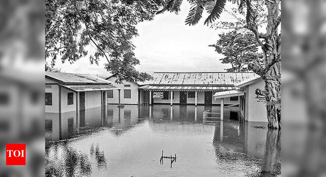Nalbari 350 Students Rescued As School Goes Under Water Guwahati 