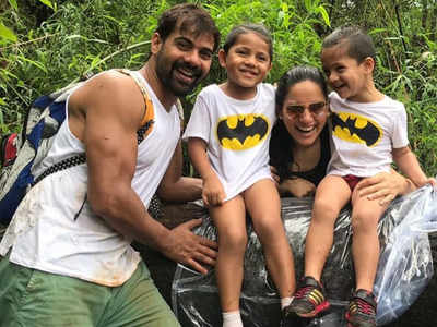 Kumkum Bhagya’s Shabir Ahluwalia and wife Kanchi Kaul are proud of their sons after completing a 14km trek