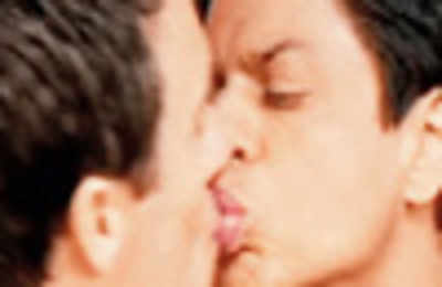 Is that SRK kissing a man?