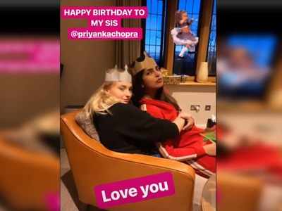 Sophie Turner shares an adorable photo to wish her "sis" Priyanka Chopra on her birthday