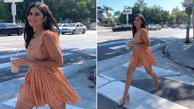 Katrina Kaif stops traffic in Mexico in a chic mini dress and gladiator stilettos