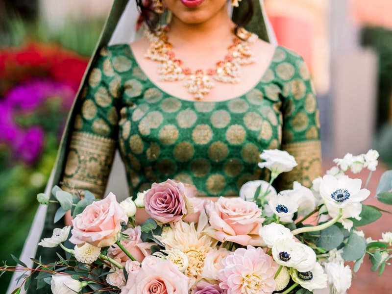 green lehenga sabyasachi