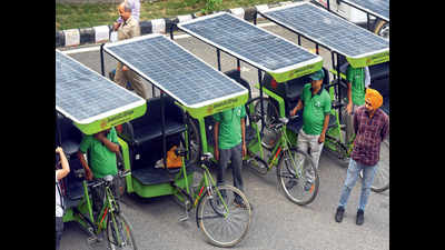 Solar rickshaws make debut on IIT-Delhi campus