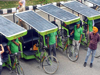 Solar Rickshaws Make Debut On Iit Delhi Campus Delhi News