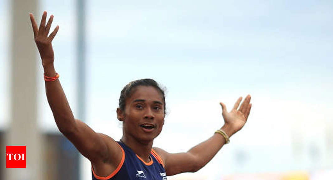 Hima Das returns to 400m run, grabs 5th gold of month - Times of India