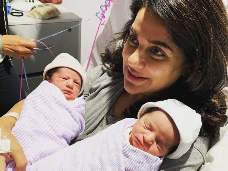 Love Ka Hai Intezaar Fame Sara Arfeen Khan Blessed With Twins Shares First Pic And Reveals Their Name Times Of India