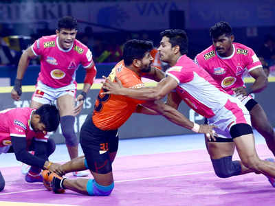 Jaipur Pink Panthers 32-22 U Mumba Highlights, Pro Kabaddi 2022: Jaipur  jumps on 2nd spot after 10-point win over U Mumba - Sportstar