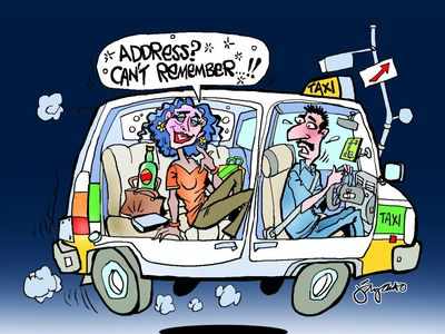 Ferrying drunk passengers is not a party for city cab drivers
