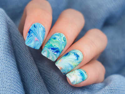 Nail Art by Robin Moses: Neon Water Marble Nails without the water! Cool  Dry Drag Marble Nail Art Technique!