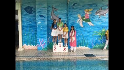 Swimming competition held in Greater Noida school