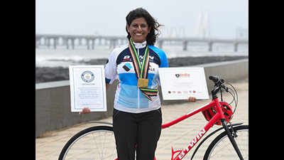 Mumbai girl bags Guinness world record in cycling